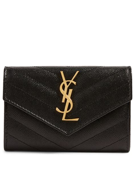 ysl monogram wallet in smooth leather|YSL wallet woman.